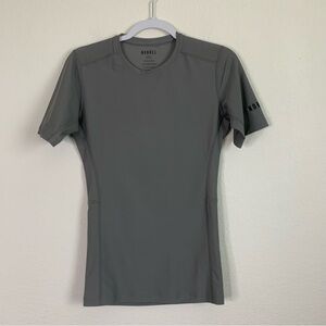 NoBull Mens gray compression shirt sleeve T-shirt M